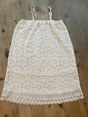 Solitaire Ivory Crochet Lace Shear Swim Cover Up